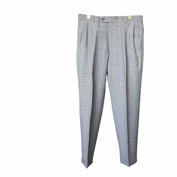 Vintage Burberrys Wool Suit Mens 42R Gray 2 Piece Blazer Pants - Picture 8 of 14